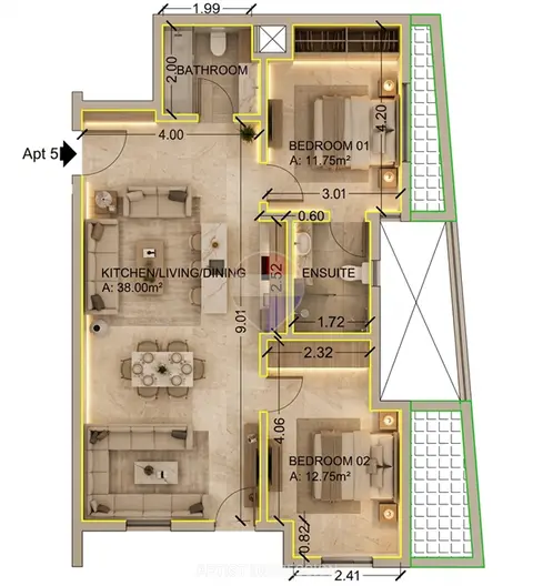 2 bedroom Apartment for sale in Qrendi