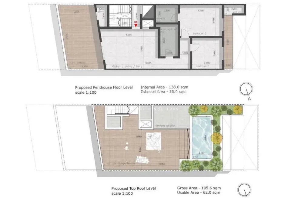 Naxxar Finished Penthouse with top roof Pool