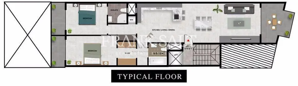 Sliema Finished Apartment Elevated 1st Floor