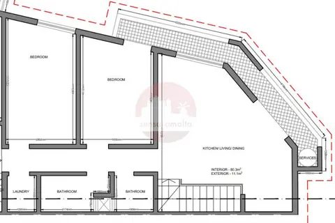 2 Bedroom Maisonette For Sale in Iklin