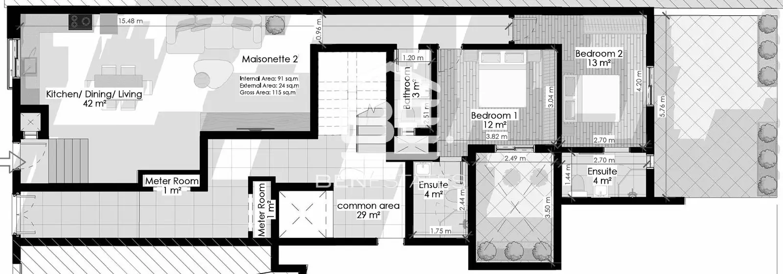 2 bedroom Maisonette for sale in Zabbar
