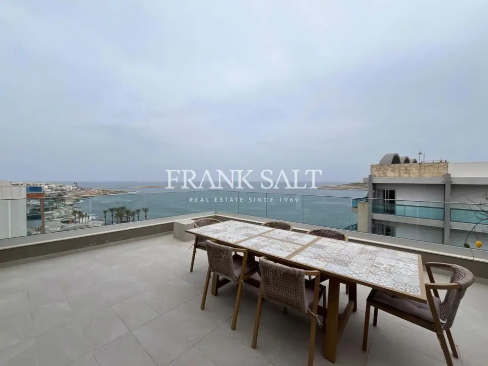 Seafront Qawra Furnished Penthouse