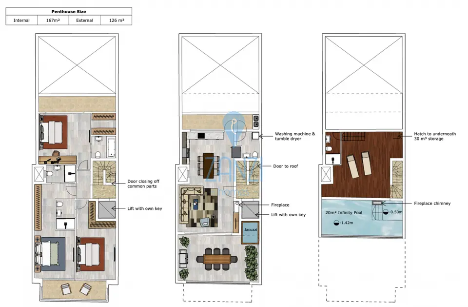 3 bedroom Penthouse for sale in Sliema